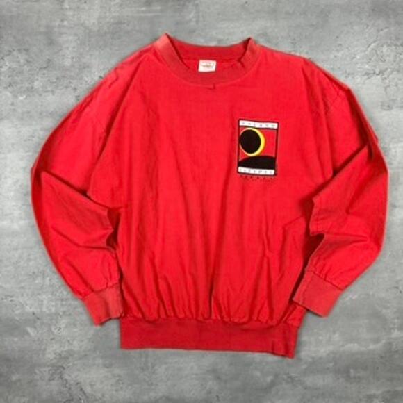 Vintage Island Eclipse Hawaii 1991 Red Crazy Shirt - Picture 1 of 8